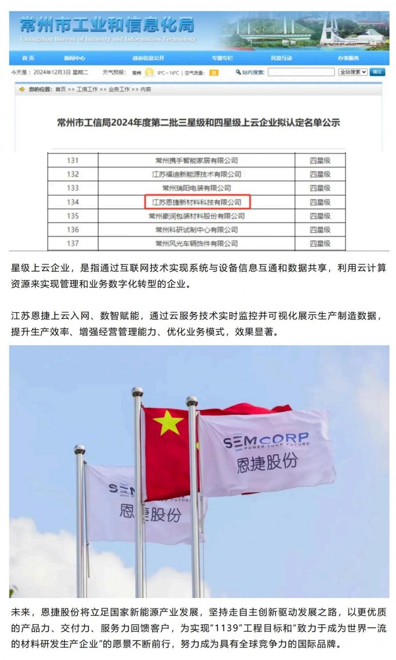 【会员动态】卓越伙伴、高新认定、单项冠军、四星上云！恩捷股份旗下基地又一拨捷报_03